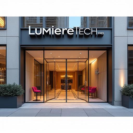 Entrée du bureau LumiereTech Innovations